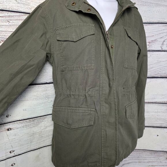 Universal Thread Olive Utility Hooded Jacket S - Picture 4 of 10
